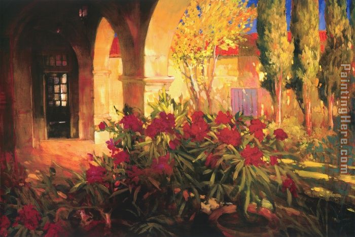 Twilight Courtyard painting - Philip Craig Twilight Courtyard art painting